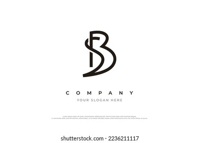 Initial Letter SB Logo or BS Logo Design Vector Template