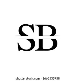 Initial Letter SB Logo Design Vector Template. SB Letter Logo Design