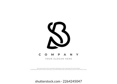 Initial Letter SB Logo Design Vector Template