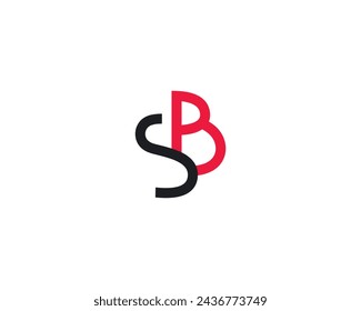 initial letter SB logo design vector