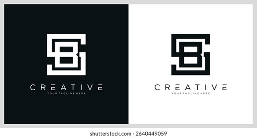 Initial Letter SB Logo Design vector Template