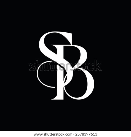 Initial letter SB logo design 