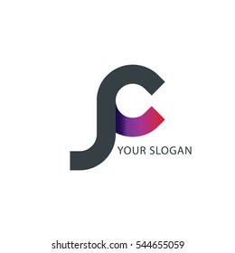 Initial Letter SC JC Logo 