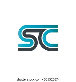 Initial Letter SC Linked Design Logo