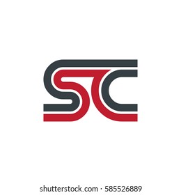 Initial Letter SC Linked Design Logo