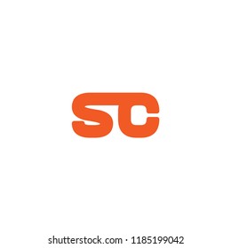 Initial Letter SC Linked, Rounded Logo Design