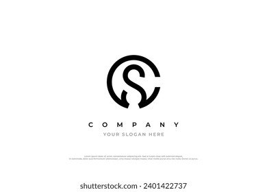 Initial Letter SC Logo or CS Monogram Logo Design