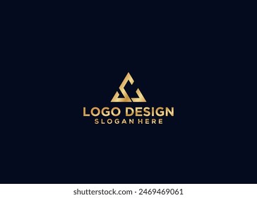 Letra inicial Logotipo SC, Plantilla de diseño de Vector de logotipo CS