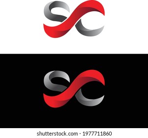 Initial Letter SC logo design vector illustration.