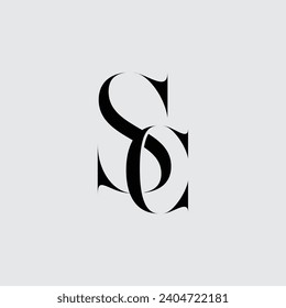 Initial letter Sc logo design creative modern symbol icon monogram