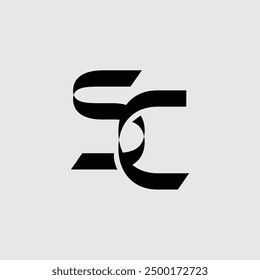 Initial letter SC logo design creative modern symbol icon monogram eps vector