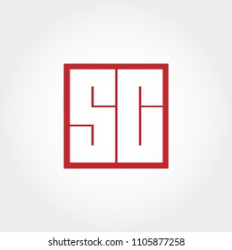 Initial Letter SC Logo Template Vector Design