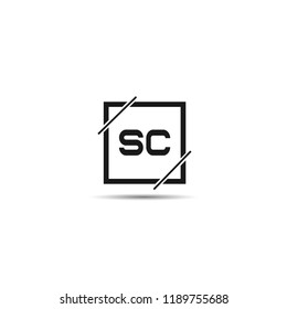 Initial Letter SC Logo Template Design