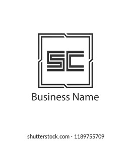 Initial Letter SC Logo Template Design
