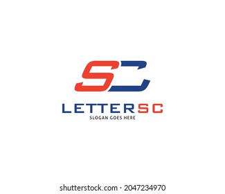 Initial Letter SC Logo Template Design