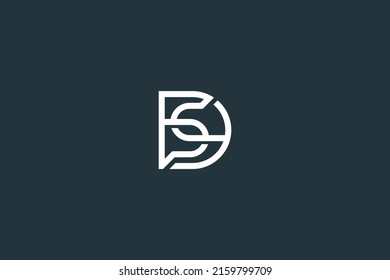 Initial Letter SD or DS Logo Design Vector Template