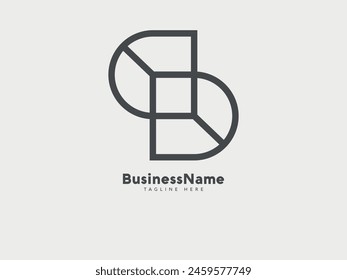 initial letter sd or ds logo design