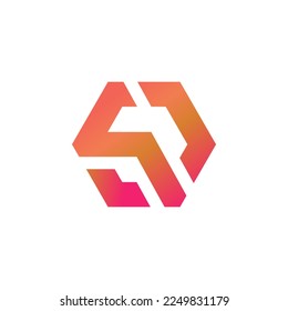 Initial Letter SD Logo, Free vector gradient SD logo template