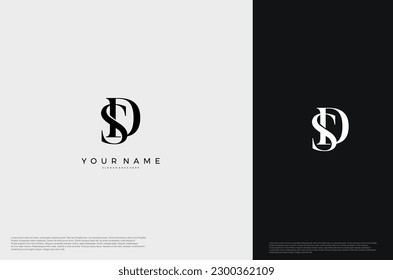 Initial Letter SD Logo monogram typography for business name. Vector logo inspiration