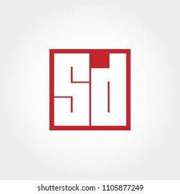 Initial Letter SD Logo Template Vector Design