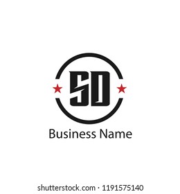 Initial Letter SD Logo Template Design