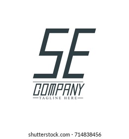 Initial Letter SE Design Logo Template