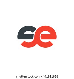 initial letter se linked round lowercase logo red
