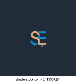Initial Letter SE logo design