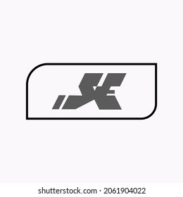 initial letter SE logo design