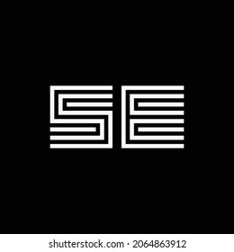 initial letter SE logo design