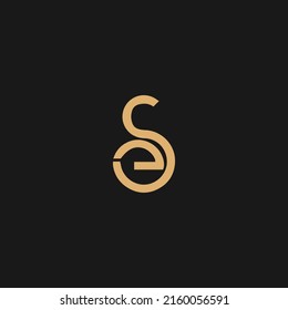 Initial Letter SE Logo Design Vector Template. SE Letter Logo Design
