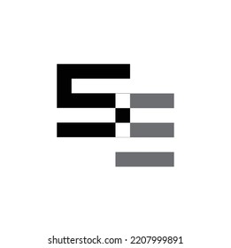 Initial letter SE logo design