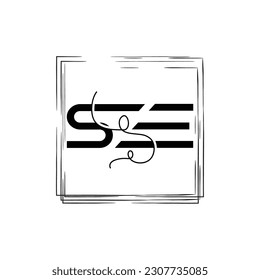 Initial letter SE logo design