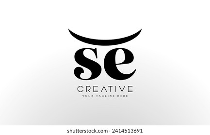 Initial letter SE logo design template