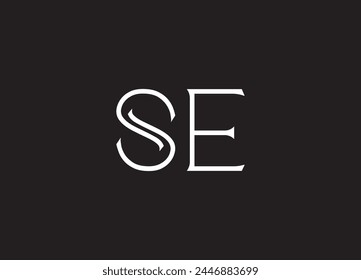 Initial letter SE logo design vector illustration