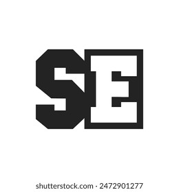 Initial Letter SE Logo Design Template. SE Logo