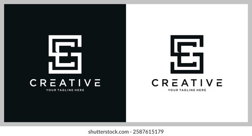 Initial Letter SE Logo Design Vector