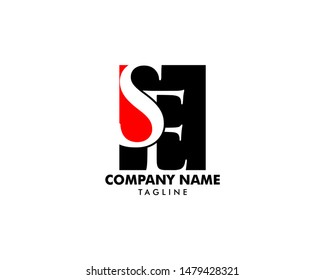 Initial Letter SE Logo Icon Design Template