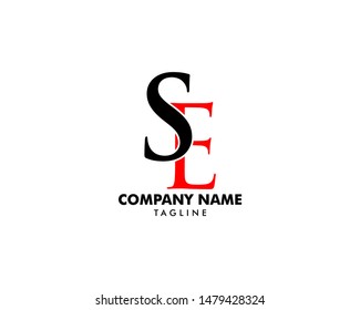 Initial Letter SE Logo Icon Design Template