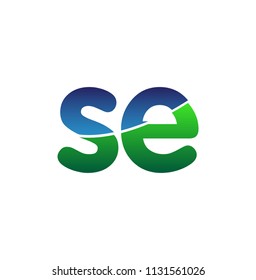 Initial Letter SE Logo Lowercase, colorful logotype Modern and Simple Logo Design.