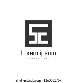 Initial Letter SE Logo Template Vector Design