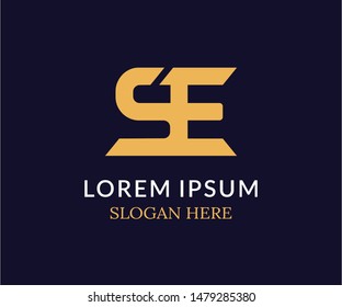 Initial Letter SE Logo Vector Design Template