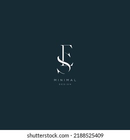 Initial letter se minimal vector icon