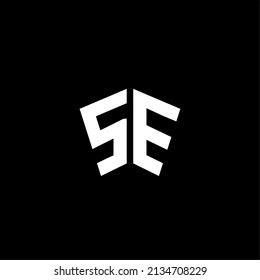 Initial letter SE monogram logo design