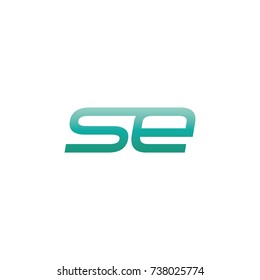 initial letter se thin logo design