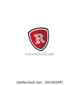 Initial Letter Security Logo Company. Shield Logo. Security Logo.