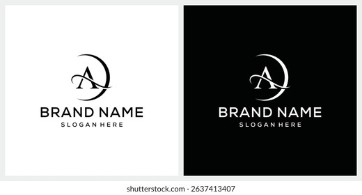 initial letter A serif font logo design, luxury graphic vector template