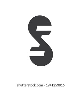 Logo de diseño de la carta inicial SF