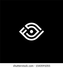 Initial letter SF or FS logo template with modern leaf symbol in flat design monogram illustration