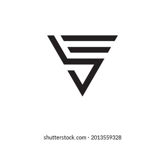 Letra Inicial SF Y Diseño De Elemento Vector De Plantilla Con Logotipo FS.